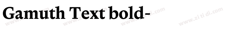 Gamuth Text bold字体转换 Gamuth Text bold字体转换